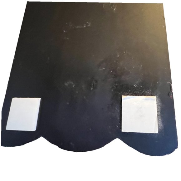 Handpainted Wooden Mail Caddy Heart Cutout Scalloped Edge Attached Hangers 18" T - Picture 11 of 12